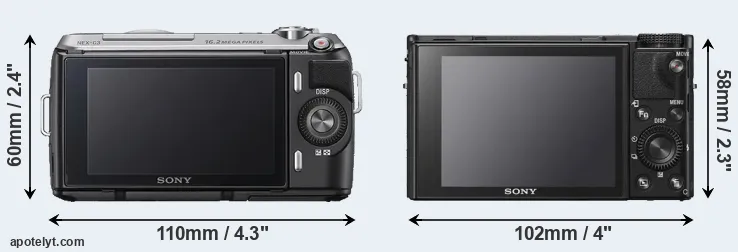 Comparison NEX-C3 or RX100 VI rear