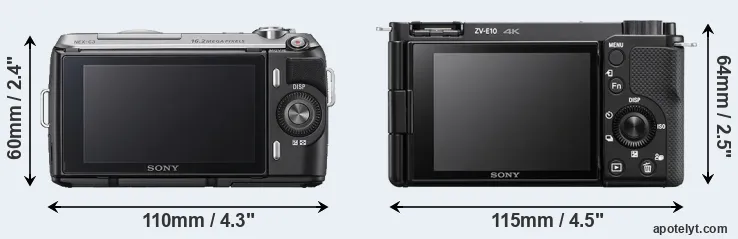 Comparison NEX-C3 or ZV-E10 rear