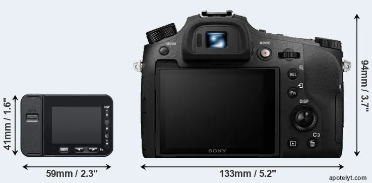 Comparison RX0 II or RX10 IV rear