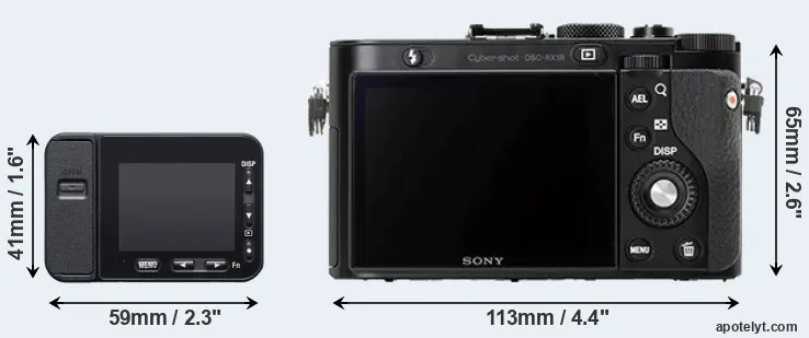Comparison RX0 II or RX1R rear