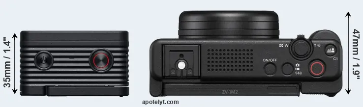 Compare RX0 II versus ZV-1 II top
