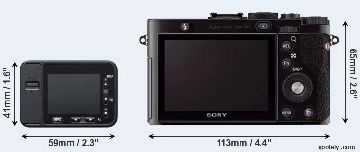 Comparison RX0 or RX1 rear