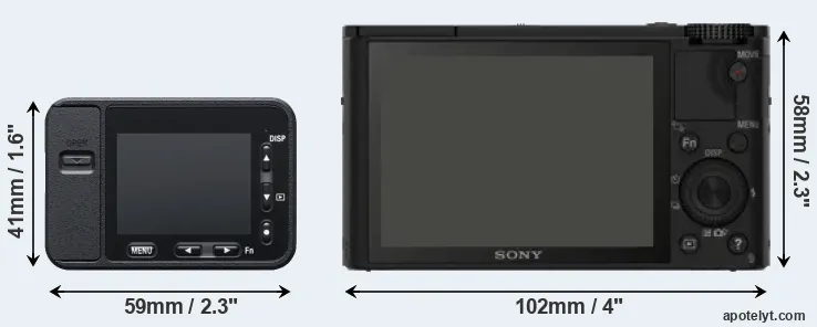 Comparison RX0 or RX100 rear