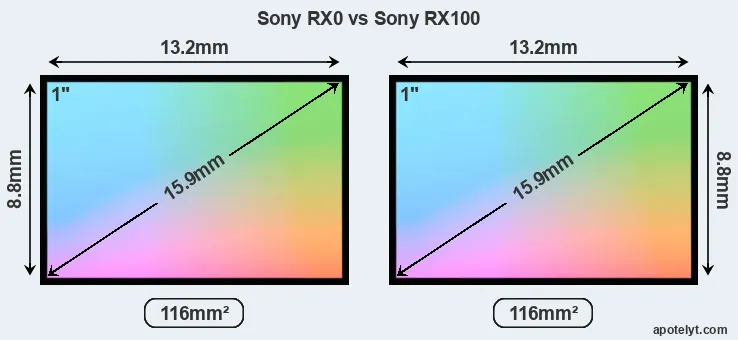Sony RX0 and Sony RX100 sensor measures