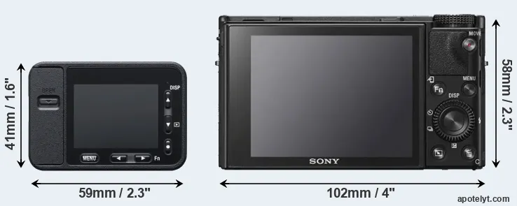Comparison RX0 or RX100 VI rear