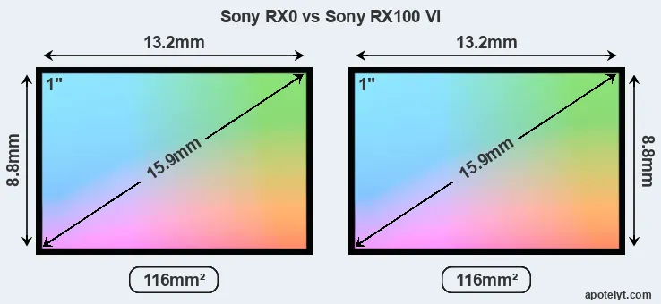 Sony RX0 and Sony RX100 VI sensor measures