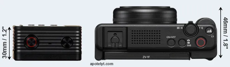 Compare RX0 versus ZV-1F top