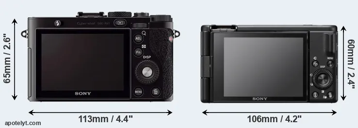 Comparison RX1 or ZV-1F rear