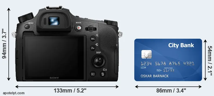 RX10 IV and credit card rear side