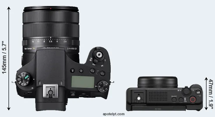 Compare RX10 IV versus ZV-1 II top