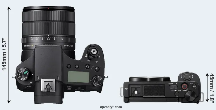 Compare RX10 IV versus ZV-E10 top