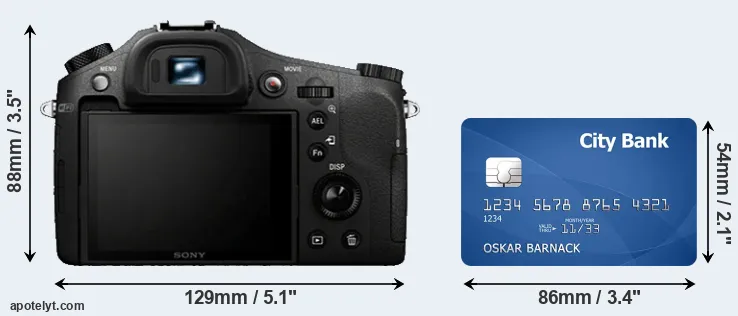 RX10 and credit card rear side