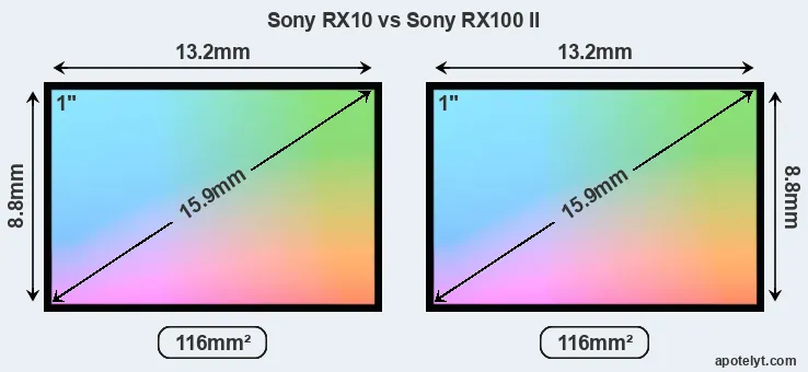 Sony RX10 and Sony RX100 II sensor measures