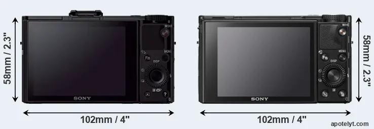 Comparison RX100 II or RX100 VII rear