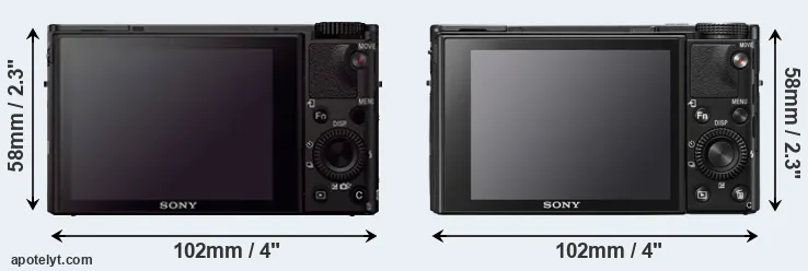 Comparison RX100 III or RX100 VII rear