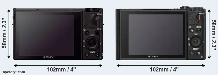 Comparison RX100 III or WX800 rear
