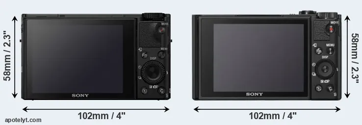 Comparison RX100 IV or WX800 rear