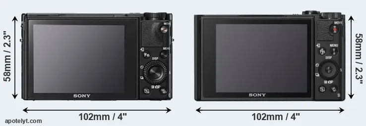 Comparison RX100 V or WX800 rear