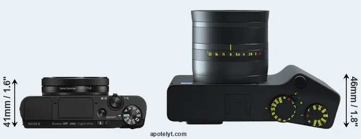 Compare RX100 V versus ZX1 top