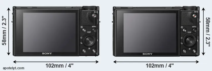 Comparison RX100 VI or RX100 VII rear