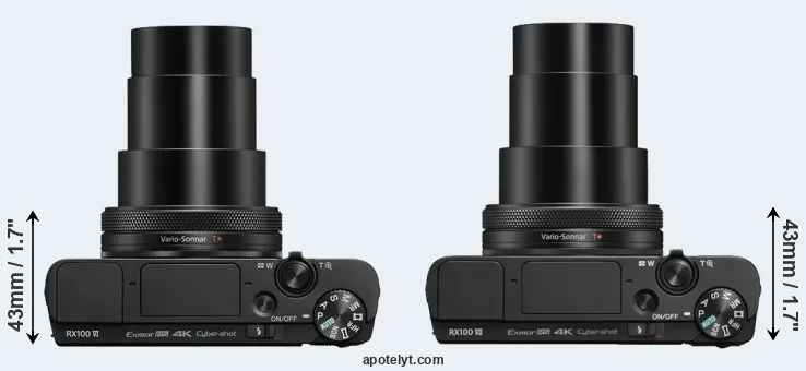 Compare RX100 VI versus RX100 VII top