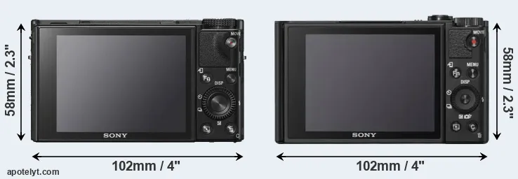 Comparison RX100 VI or WX800 rear