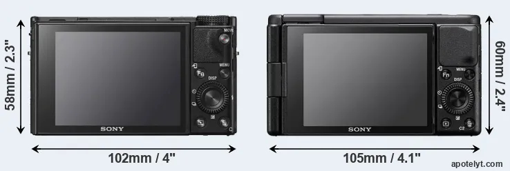 Comparison RX100 VI or ZV-1 rear