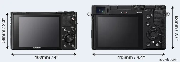 Comparison RX100 VII or RX1R III rear