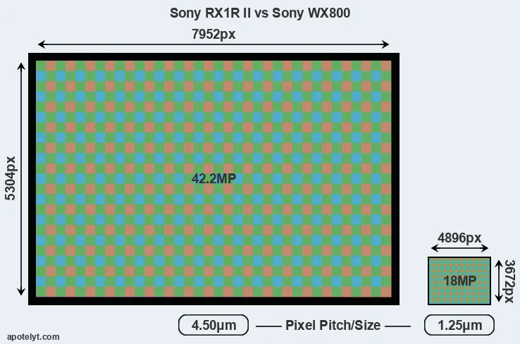 RX1R II versus WX800 MP