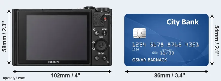 WX800 and credit card rear side