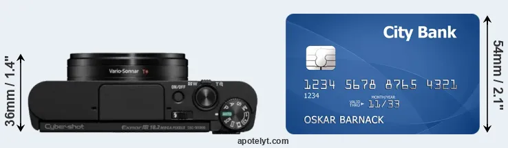 WX800 versus credit card top view