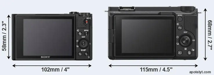Comparison WX800 or ZV-E10 II rear