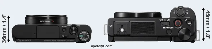 Compare WX800 versus ZV-E10 top