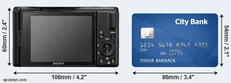 ZV-1 II and credit card rear side