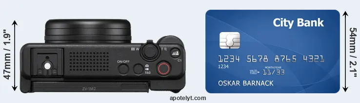 ZV-1 II versus credit card top view