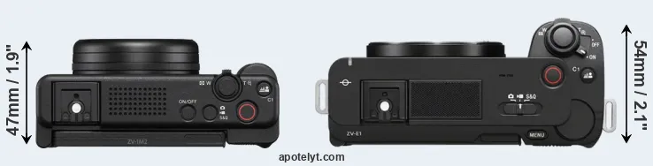Compare ZV-1 II versus ZV-E1 top