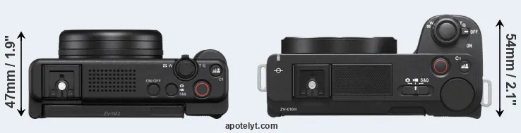 Compare ZV-1 II versus ZV-E10 II top
