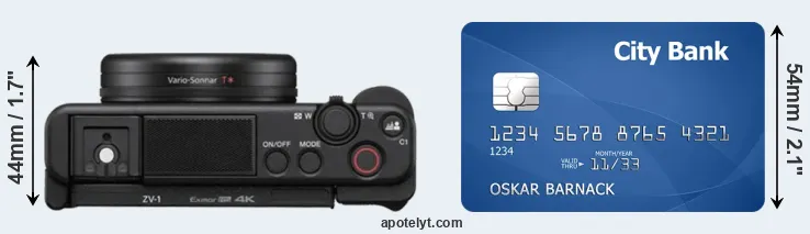 ZV-1 versus credit card top view