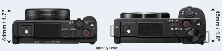 Compare ZV-1 versus ZV-E10 top