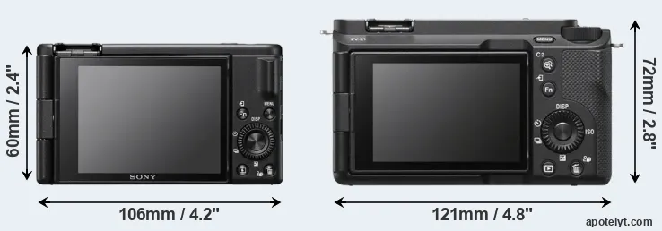 Comparison ZV-1F or ZV-E1 rear