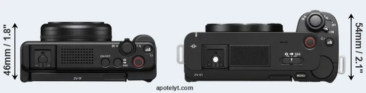 Compare ZV-1F versus ZV-E1 top