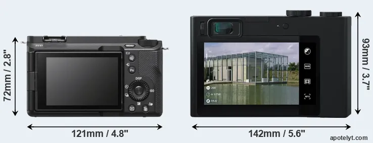Comparison ZV-E1 or ZX1 rear