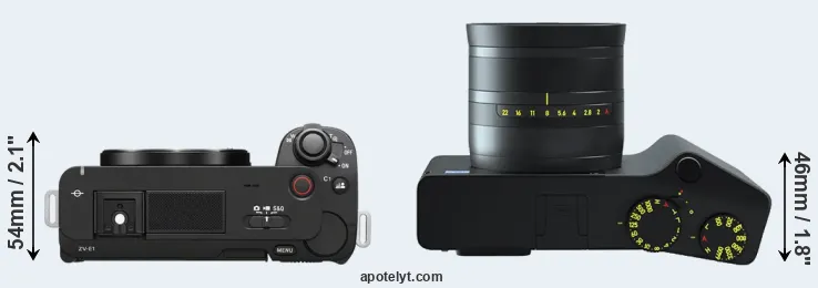 Compare ZV-E1 versus ZX1 top