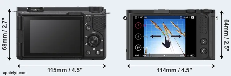 Comparison ZV-E10 II or M1 rear