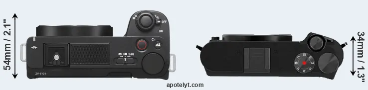 Compare ZV-E10 II versus M1 top
