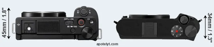 Compare ZV-E10 versus M1 top