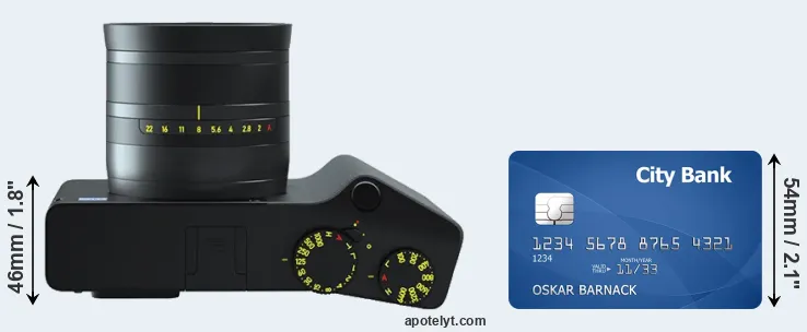 ZX1 versus credit card top view